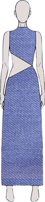Ilustração do look 8 da coleção