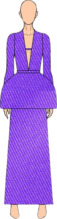 Ilustração do look 13 da coleção