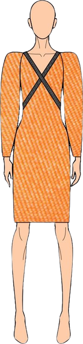 Ilustração do look 15 da coleção
