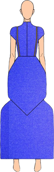 Ilustração do look 20 da coleção