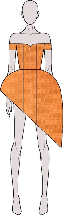 Ilustração do look 21 da coleção