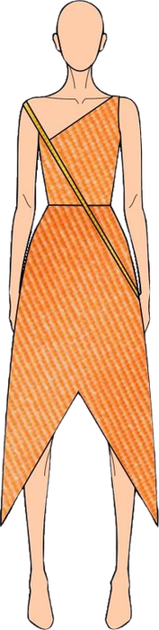 Ilustração do look 22 da coleção
